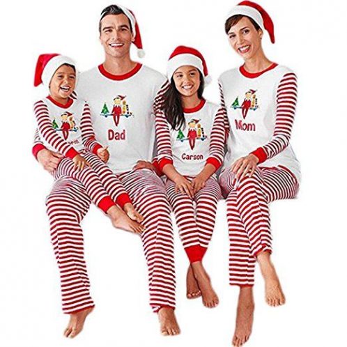 Matching Stripe Christmas Pjs ⋆ Amazon, Christmas Pyjamas, Elf Design 