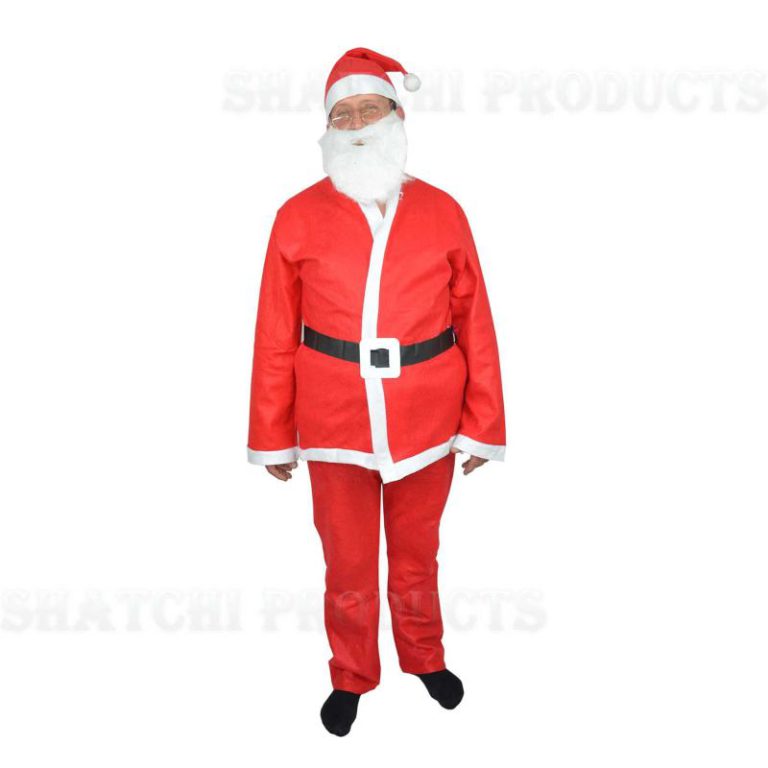 10 x Santa Claus Suit Adult Men Felt Cosplay Costume Outfit Fancy Dress Father Christmas Party Clothes 5Pcs Set Bulk Buy, from Debenhams