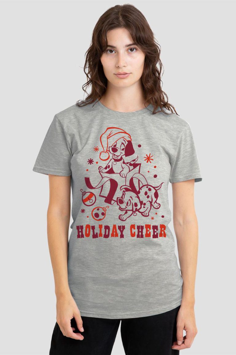 101 Dalmatians Christmas Holiday Cheer Dogs Womens T-Shirt from Debenhams