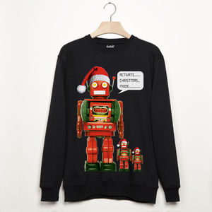 Activate Christmas Mode Robot Men's Sweatshirt from Not On The High Street