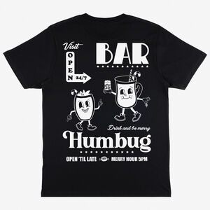 Bar Humbug Graphic Christmas T Shirt In Black from Not On The High Street