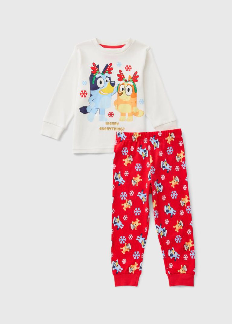 Bluey Kids Cream Christmas Pyjamas (1-7Yrs) 1-1.5 Yrs from Matalan