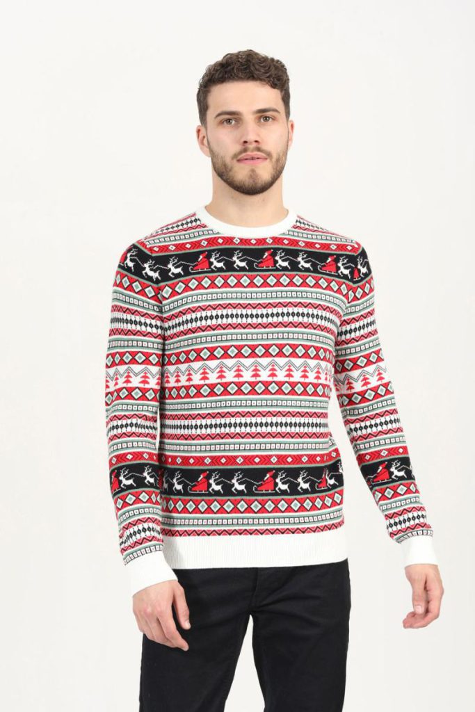 Crew Neck Fairisle Christmas Jumper from Boohoo