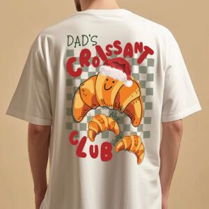 Dad's Christmas Croissant Club Graphic T Shirt from Not On The High Street