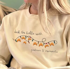 Deck The Halls With Croissants Christmas Jumper from Not On The High Street