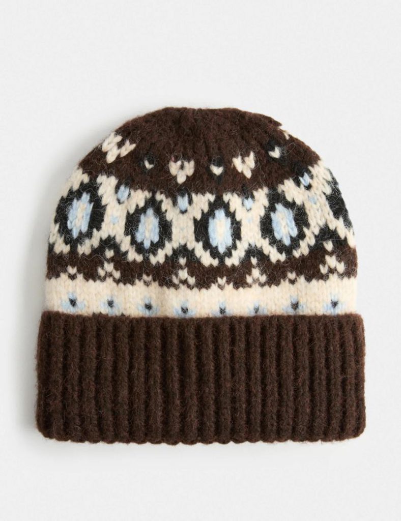 Fair Isle Knitted Beanie with Wool Christmas jumper from Marks & Spencer