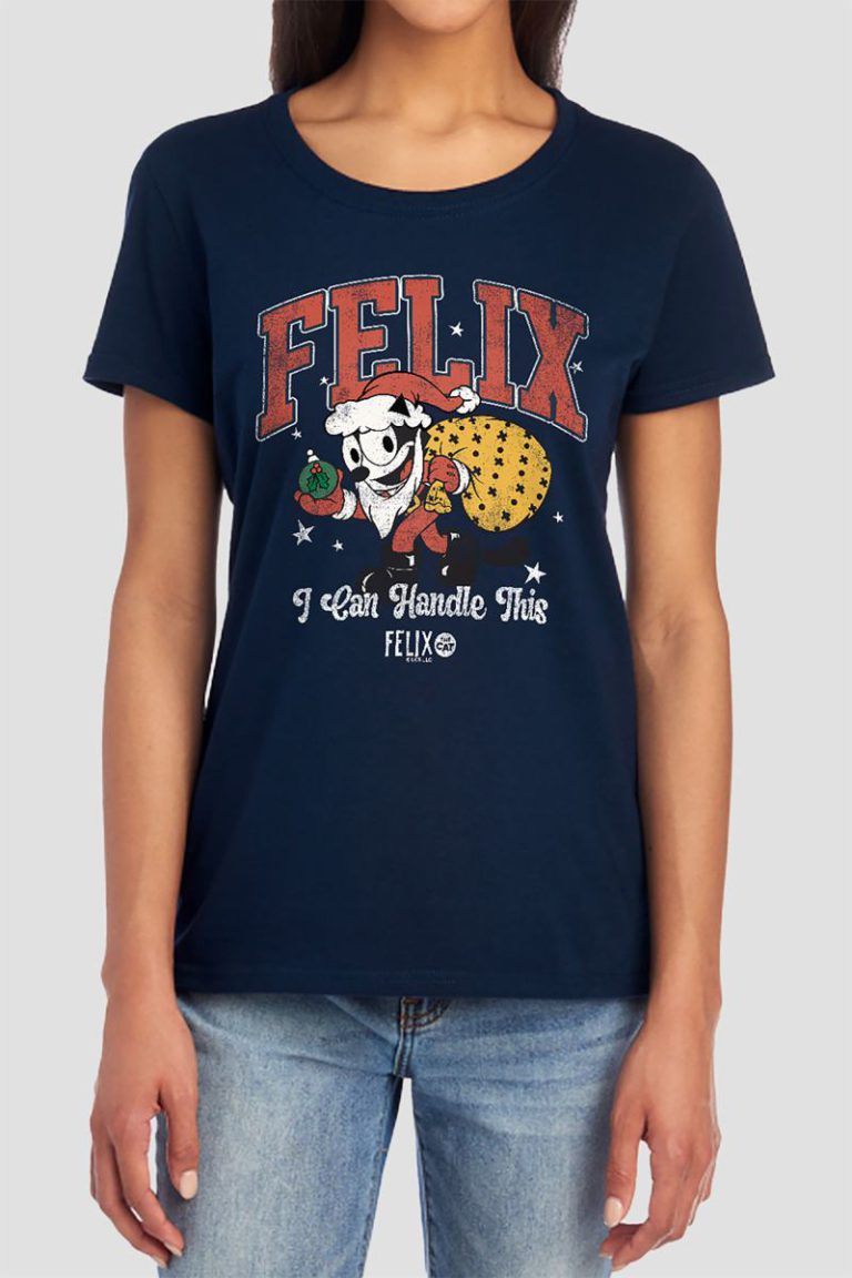 Felix Can Handle Christmas T Shirt, Navy from Debenhams