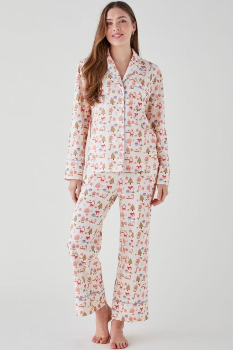 Festive Feast Brushed Cotton Woven Pyjama Trouser Set from Debenhams