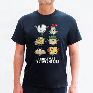 Funny Cheese Men's Christmas T Shirt from Not On The High Street