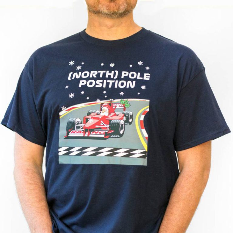 Funny Formula One Men's Christmas T Shirt from Not On The High Street