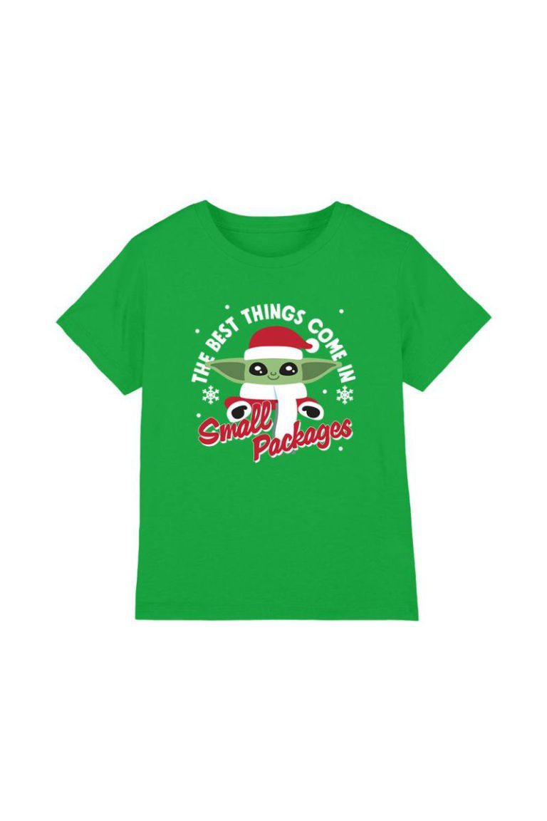Grogu Christmas Snowflakes Kids T-Shirt from Debenhams