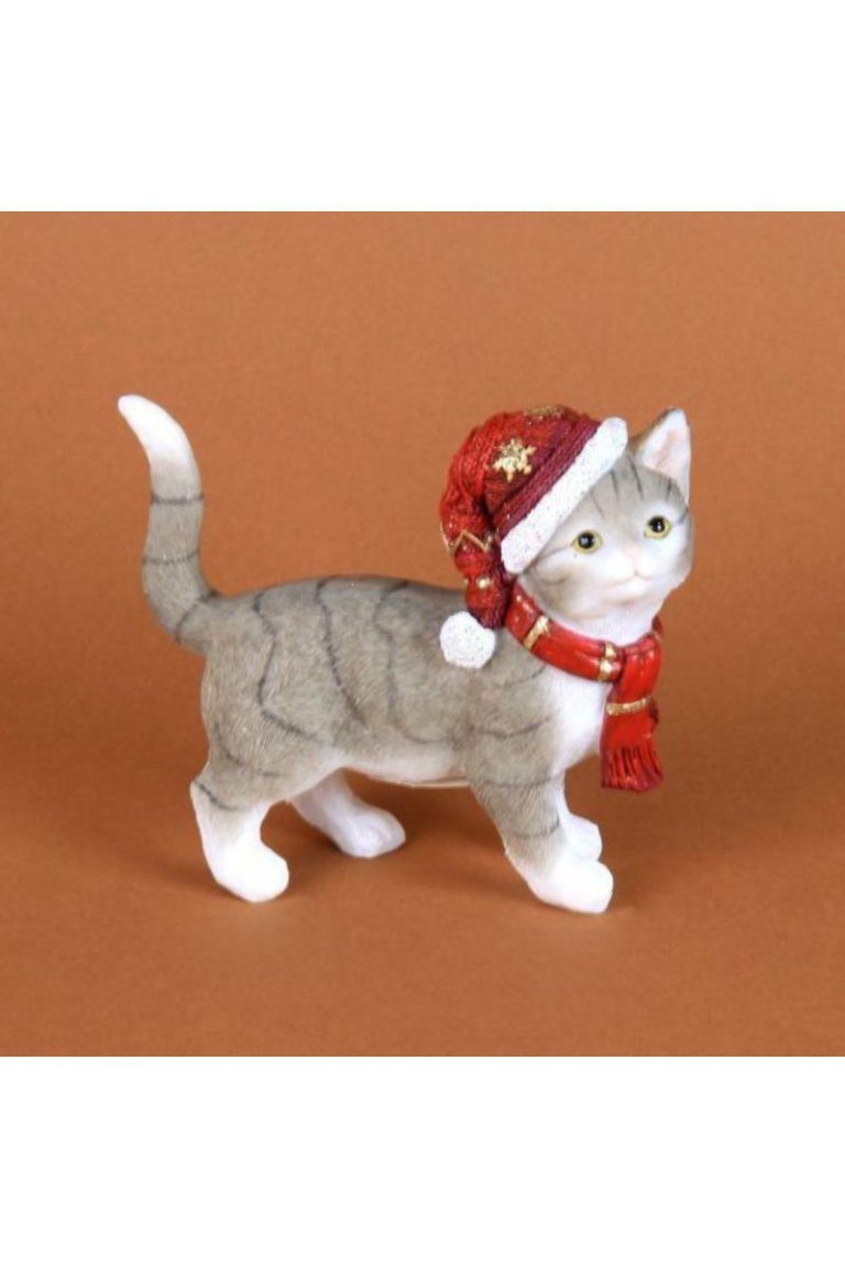 Hand Painted Resin Kitten Figurine With Christmas Hat by Juliana 2 from Debenhams