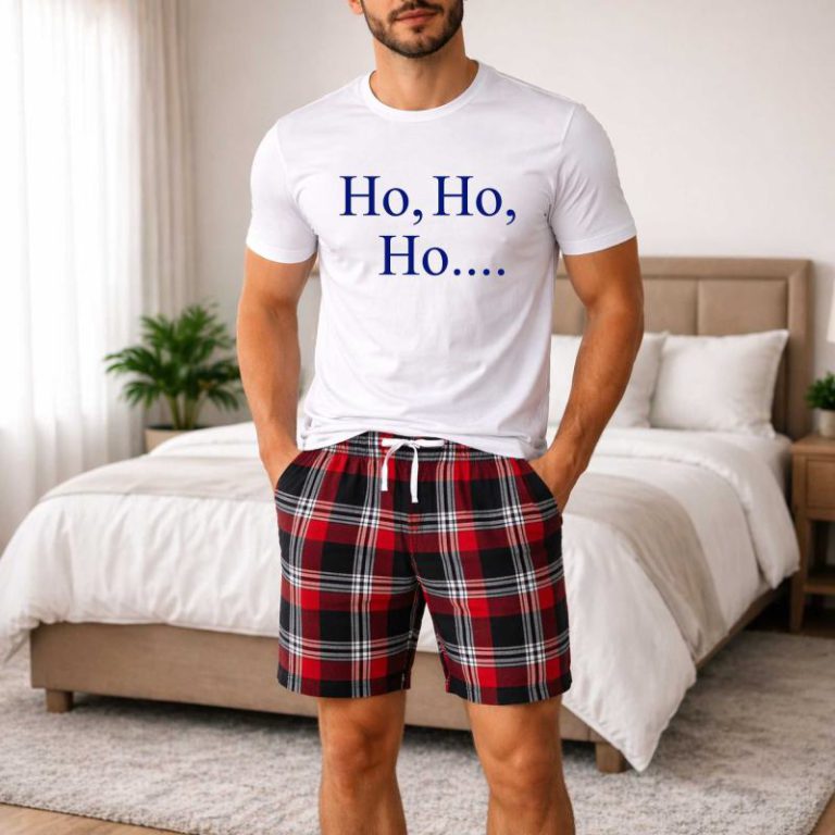 Ho Ho Ho Christmas Tartan Short Pyjama Set from Debenhams