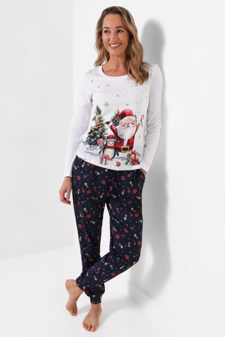 Jolly Santa Jersey Pyjama Set Christmas jumper from Debenhams