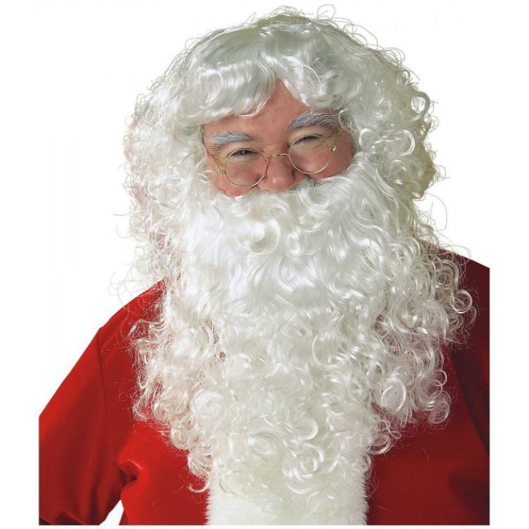 Long White Deluxe Christmas Santa Claus Beard Set for Fancy Dress Costume Party Accessories One Size Fit All from Debenhams