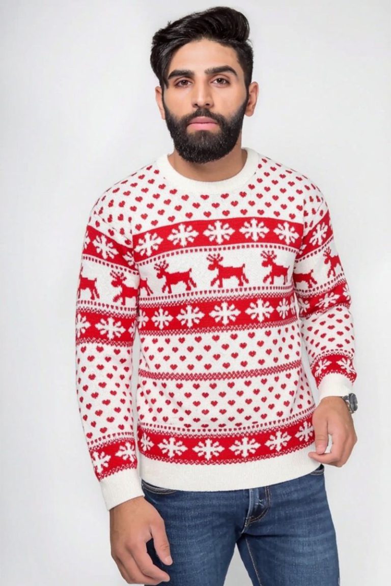 Men's Christmas Reindeer & Fair Isle Knitted Jumper from Debenhams
