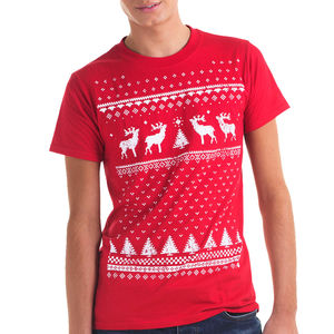 Mens Festive Christmas Reindeer Tshirt from Not On The High Street