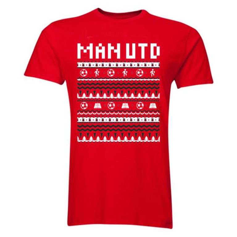Mens Man Utd Christmas T Shirt Red from Debenhams