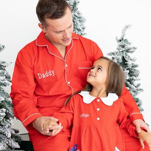 Men's Personalised Red Christmas Cotton Pyjamas from Not On The High Street