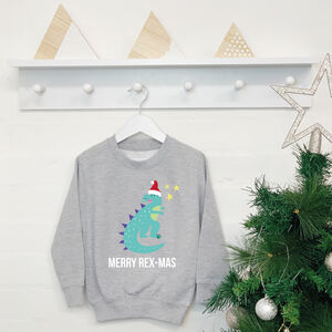 Merry Rexmas Kids T Rex Christmas Jumper from Not On The High Street