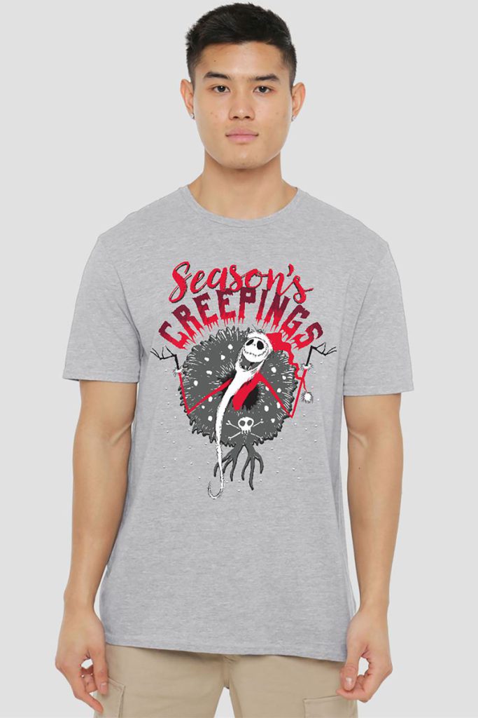 Nightmare Before Christmas Holiday Chills T-Shirt, Athletic Heather from Debenhams