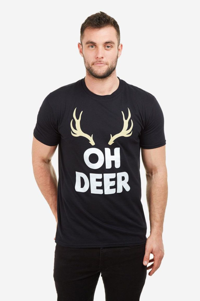 Oh Deer Mens Christmas T-Shirt from Debenhams