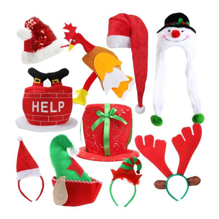 Pack of 10 Novelty Christmas Hat Set from Debenhams