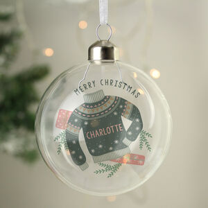 Personalised Christmas Jumper Bauble from Not On The High Street