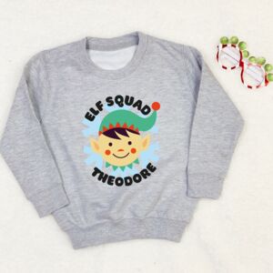 Personalised Elf Squad Kids Christmas Jumper from Not On The High Street