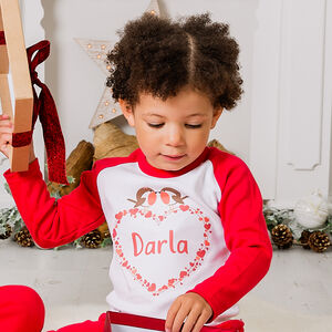 Personalised Kids Christmas Pyjamas Robin from Not On The High Street