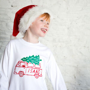 Personalised Santa Van Christmas Top from Not On The High Street