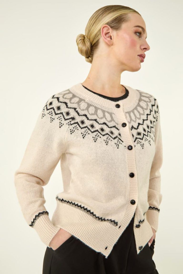 Petite Fairisle Button Cardigan Christmas jumper from Debenhams