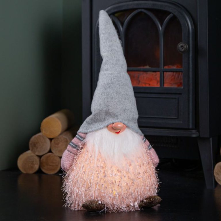 Premier 30cm Christmas Male Gonk with LED Light in Grey Hat from Debenhams