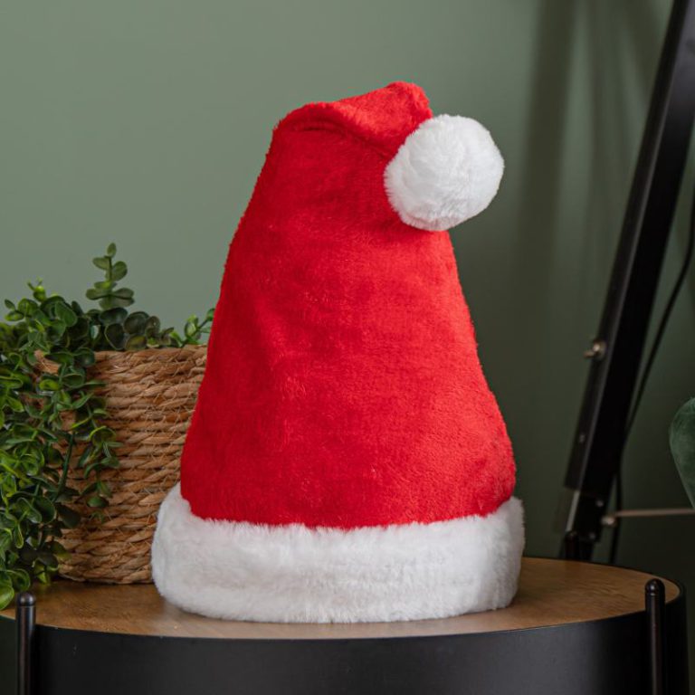 Red and White Soft Traditional Christmas Santa Hat from Debenhams