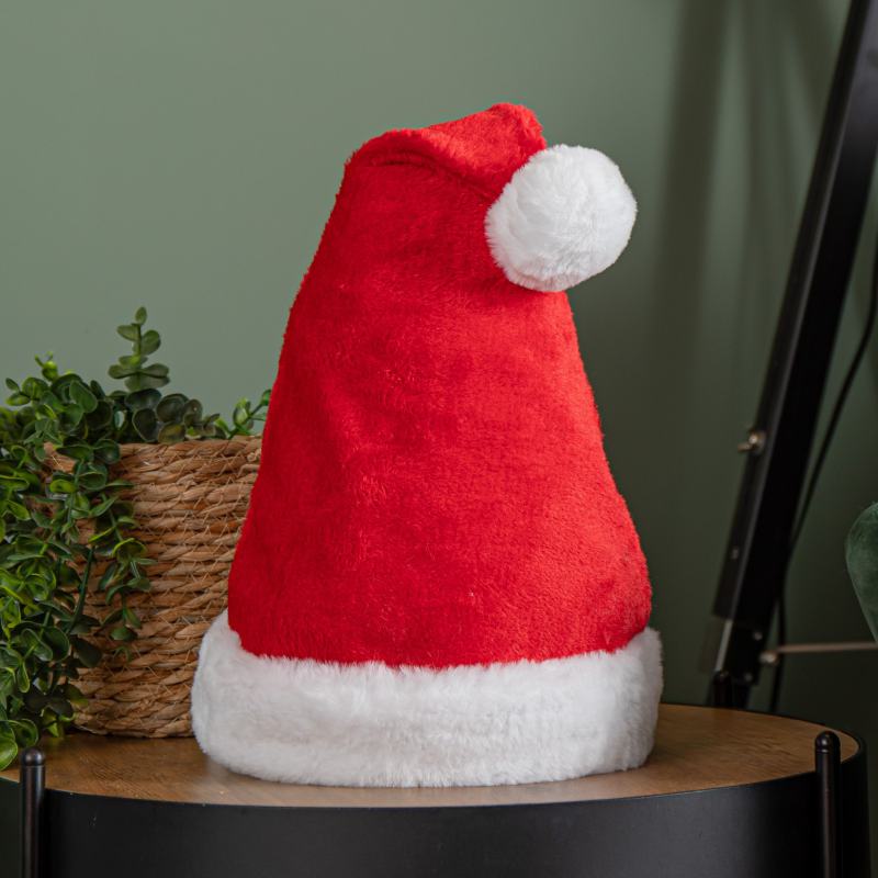 Red and White Soft Traditional Christmas Santa Hat from Debenhams