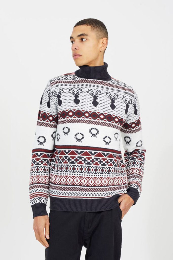 Roll Neck Fairisle Christmas Jumper from Boohoo