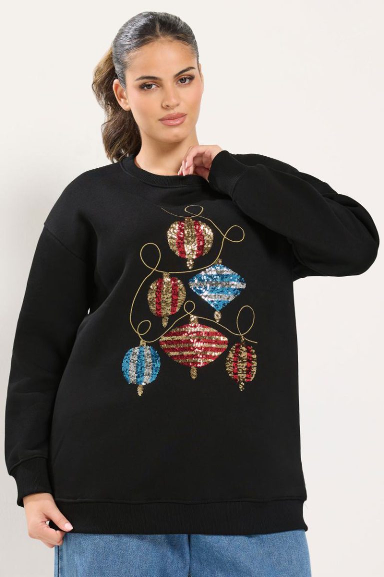 Sequin Bauble Novelty Sweatshirt Christmas jumper from Debenhams