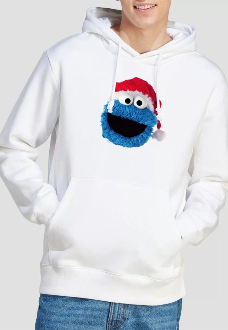 Sesame Street Cookie Monster Christmas Hat Hoodie, White from Debenhams