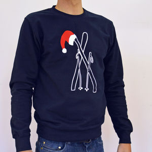 Ski's In A Santa Hat Jumper Christmas jumper from Not On The High Street