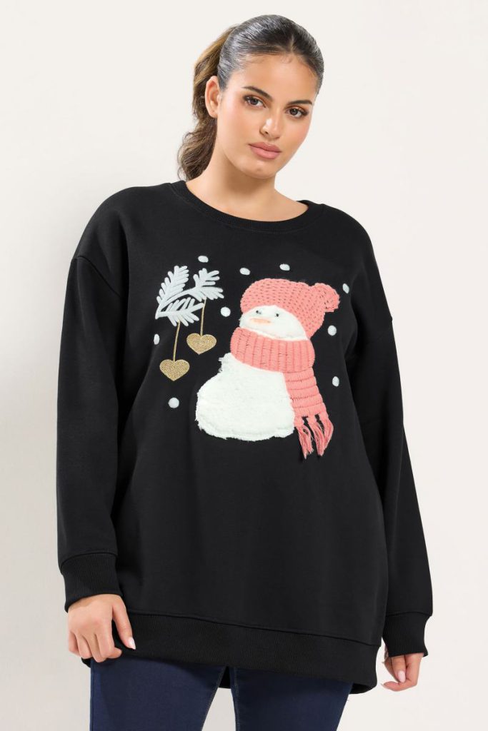 Snowman Embellished Novelty Christmas Sweatshirt from Debenhams