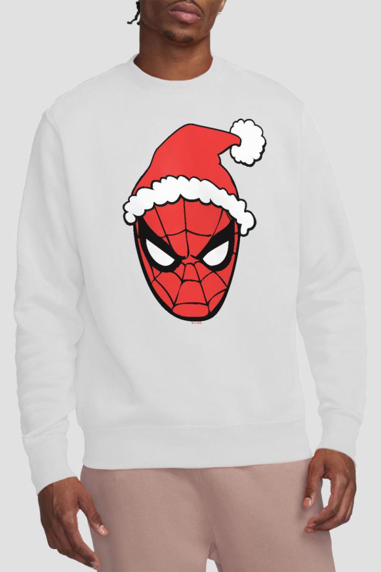 Spiderman Santa Hat Sweatshirt White Christmas jumper from Debenhams