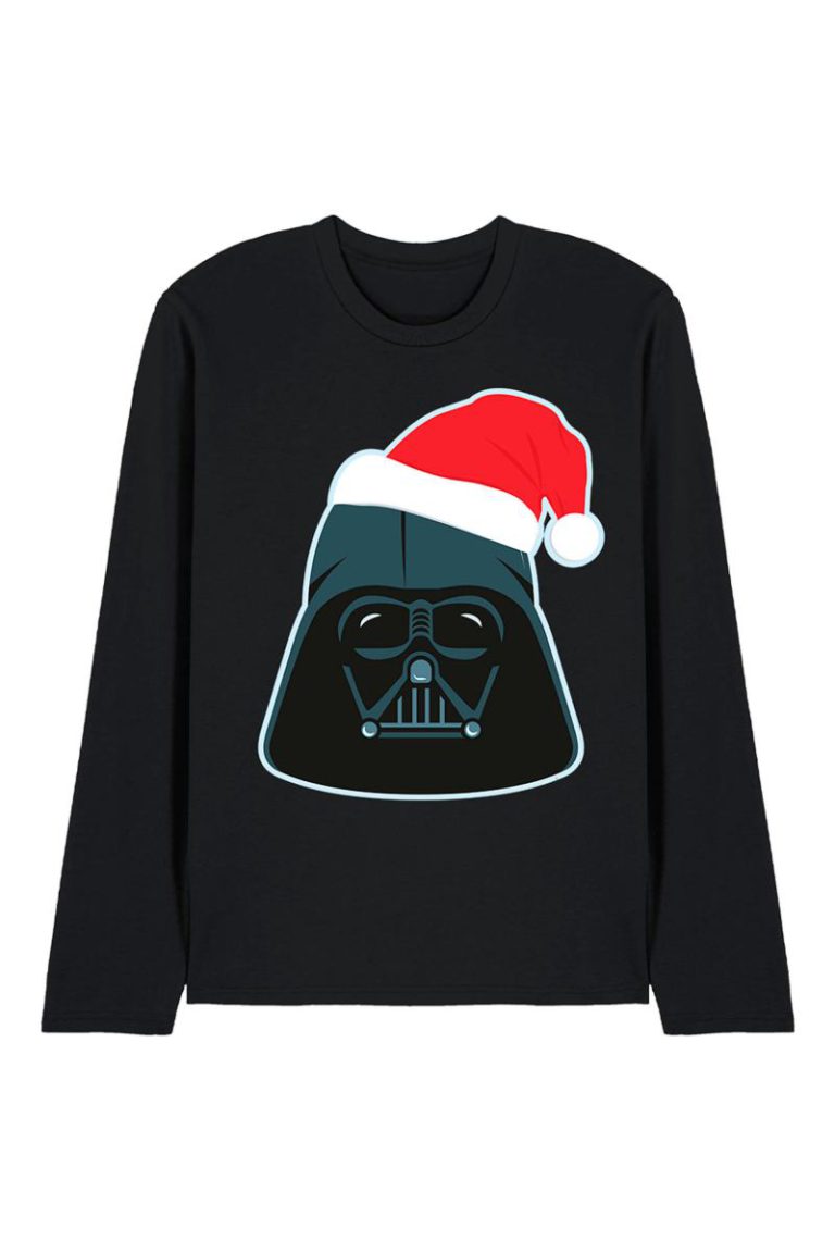 Star Wars Darth Vader Christmas Santa Hat Long Sleeve T-Shirt, Black from Debenhams