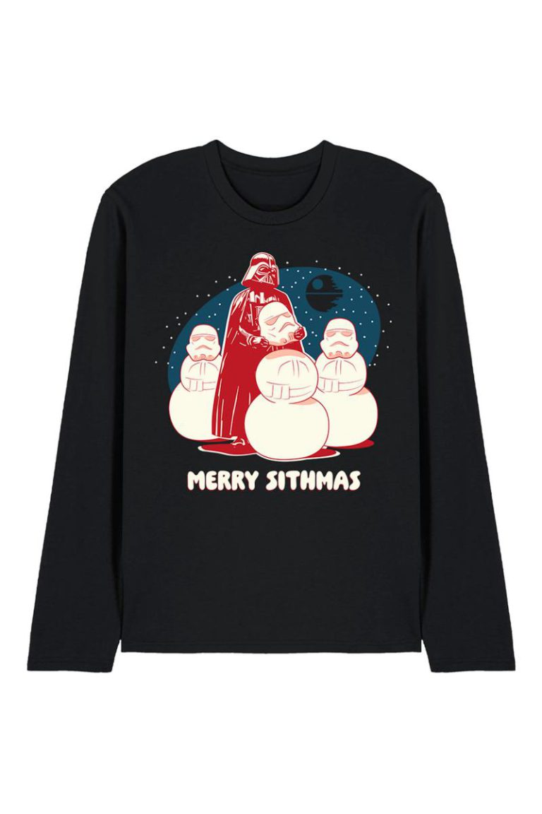 Star Wars Darth Vader Merry Sithmas Christmas Long Sleeve Tee, Black from Debenhams