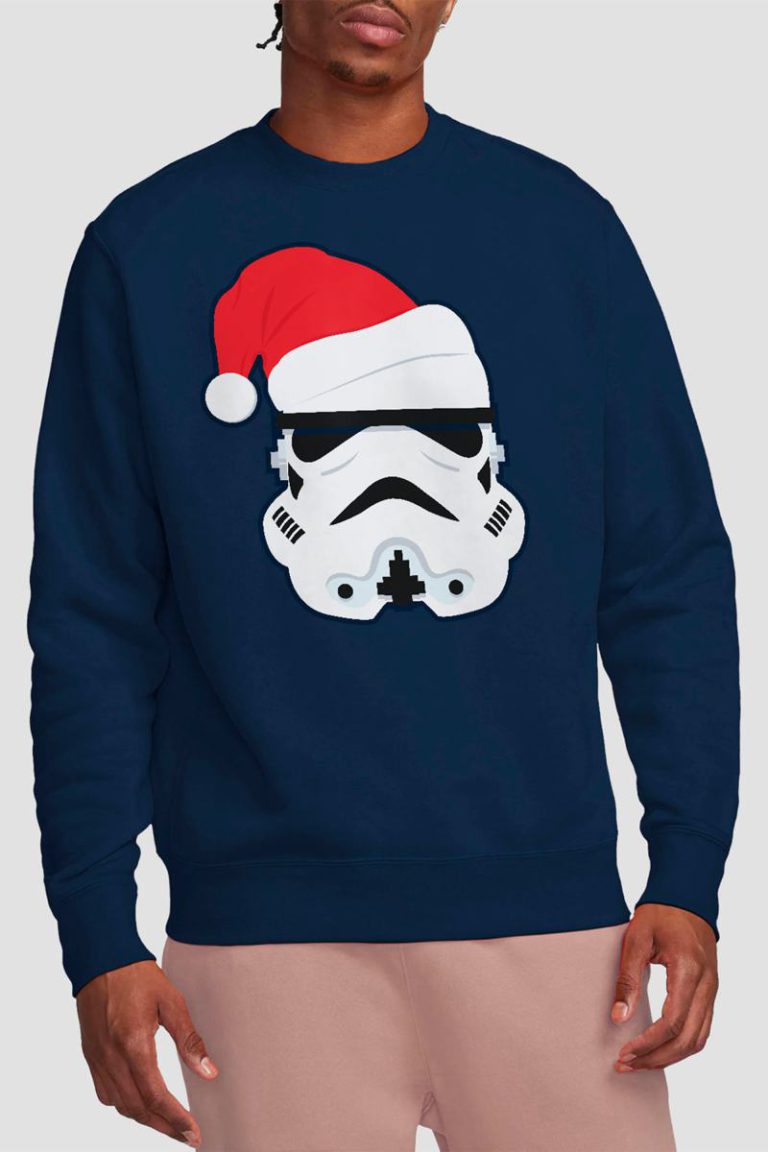 Star Wars Stormtrooper Christmas Santa Hat Sweatshirt, Navy from Debenhams