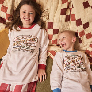 The Believers Express Kids Flannel Christmas Pyjamas from Not On The High Street