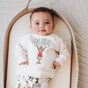 The Grinch Personalised Christmas Sweatshirt Standing from Not On The High Street