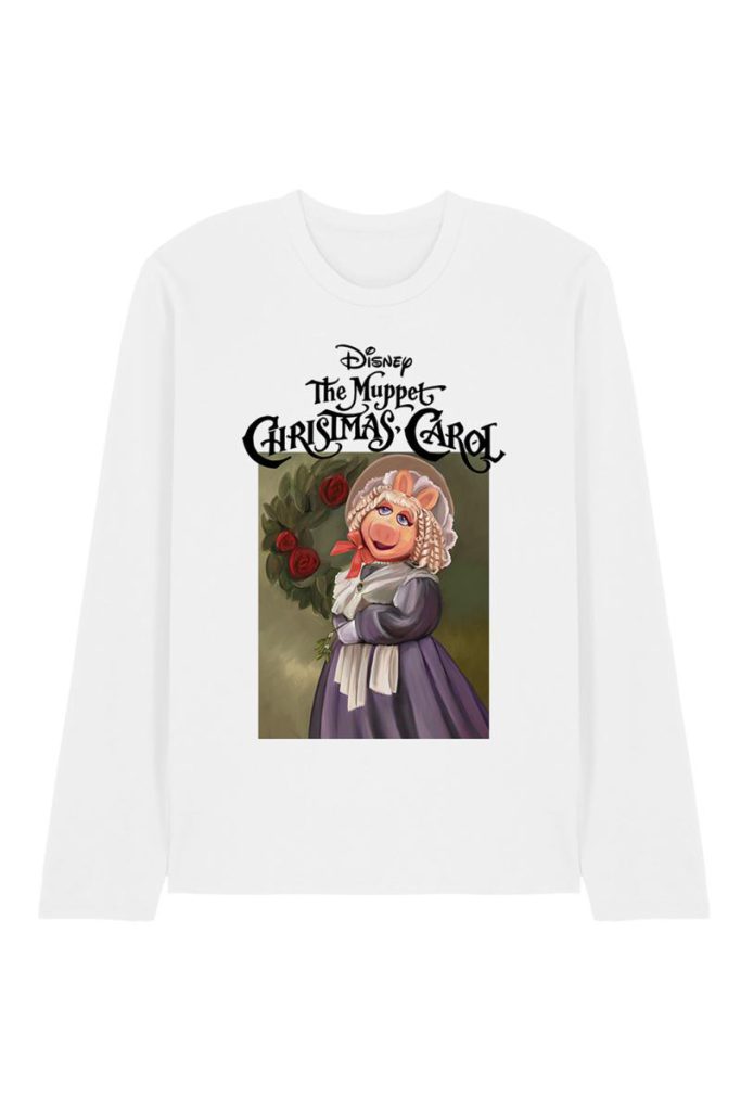 The Muppets Christmas Carol Miss Piggy Long Sleeve T Shirt, White from Debenhams