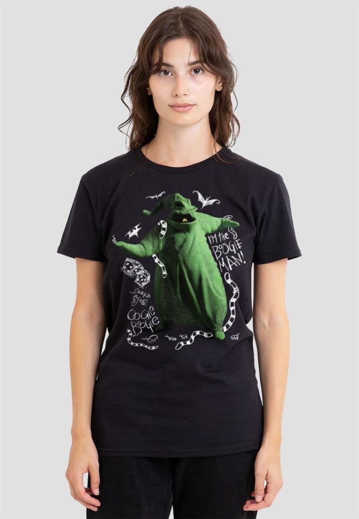 The Nightmare Before Christmas I'm Oogie Boogie T-Shirt, Black from Debenhams