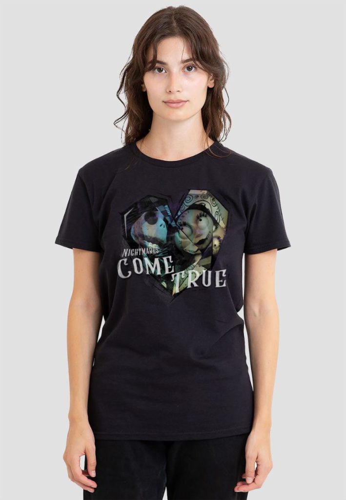 The Nightmare Before Christmas Nightmares Come True T-Shirt, Black from Debenhams