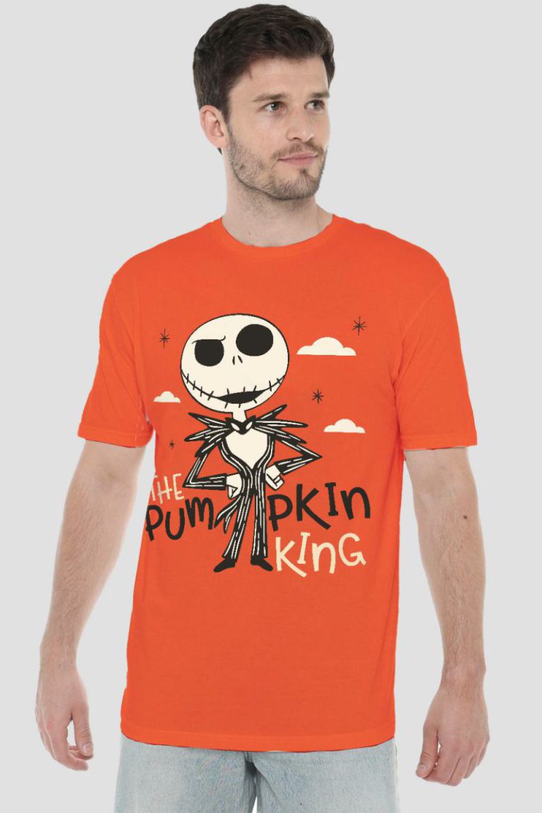 The Nightmare Before Christmas Pumpkin King Mens T-Shirt Orange from Debenhams